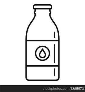 Milk glass bottle icon. Outline milk glass bottle vector icon for web design isolated on white background. Milk glass bottle icon, outline style