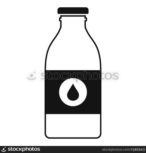 Milk glass bottle icon. Simple illustration of milk glass bottle vector icon for web design isolated on white background. Milk glass bottle icon, simple style