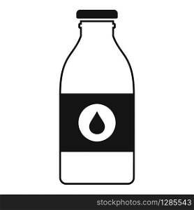 Milk glass bottle icon. Simple illustration of milk glass bottle vector icon for web design isolated on white background. Milk glass bottle icon, simple style