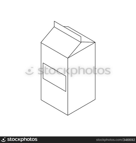 Milk icon in isometric 3d style isolated on white background. Milk icon, isometric 3d style