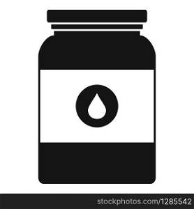 Milk jar icon. Simple illustration of milk jar vector icon for web design isolated on white background. Milk jar icon, simple style