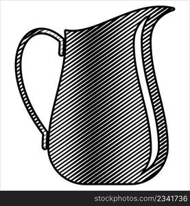 Milk Jug Icon, Milk Container Vector Art Illustration