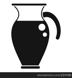 Milk jug icon simple vector. Glass dairy. Calcium liter. Milk jug icon simple vector. Glass dairy