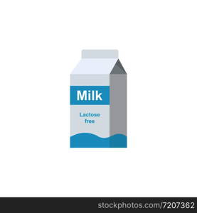 Milk lactose free flat style. Vector eps10