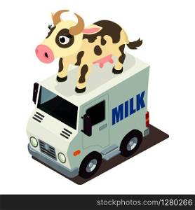 Milk machine icon. Isometric illustration of milk machine vector icon for web. Milk machine icon, isometric style