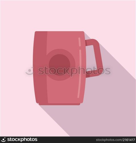 Milk mug icon flat vector. Hot cup. Ceramic mug. Milk mug icon flat vector. Hot cup