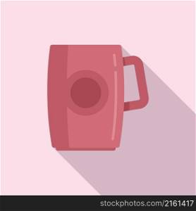 Milk mug icon flat vector. Hot cup. Ceramic mug. Milk mug icon flat vector. Hot cup