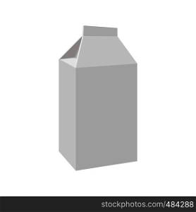 Milk or juice carton package cartoon icon on a white background. Milk or juice carton package cartoon icon