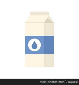 Milk pack icon. Flat illustration of milk pack vector icon isolated on white background. Milk pack icon flat isolated vector