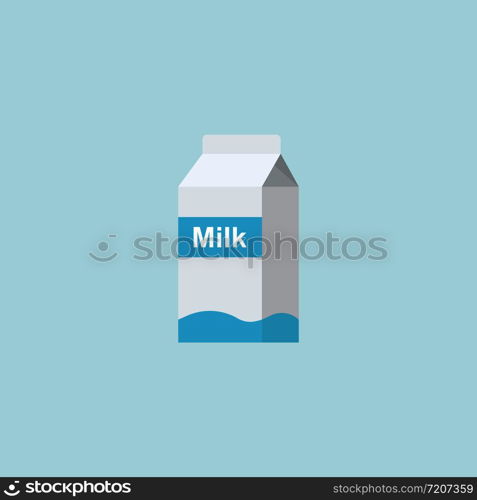 Milk pack icon flat style. Vector eps10