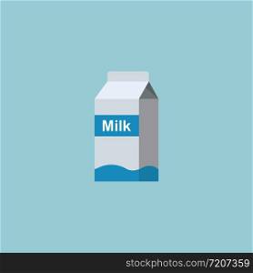 Milk pack icon flat style. Vector eps10