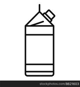 Milk package icon outline vector. Food bag. Recycle box. Milk package icon outline vector. Food bag