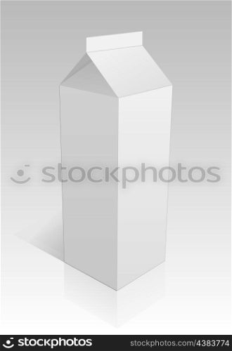 Milk pact. Milk package on a grey background. A vector illustration