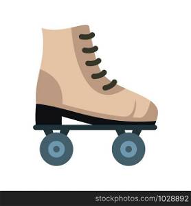 Milk roller skates icon. Flat illustration of milk roller skates vector icon for web design. Milk roller skates icon, flat style