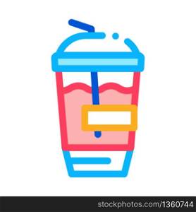 milk shake icon vector. milk shake sign. color symbol illustration. milk shake icon vector outline illustration