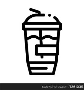 milk shake icon vector. milk shake sign. isolated contour symbol illustration. milk shake icon vector outline illustration