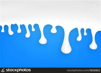 Milk splash and drops round shape top view blue background. Vector stock illustration. Milk splash and drops round shape top view blue background. Vector stock illustration.