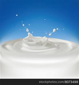 Milk splashing in abstract shape, illustration vector design.