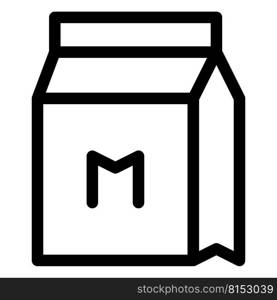 Milk stored in disposable package.