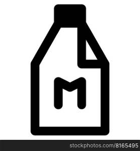 Milk stored in disposable sealed bottle.