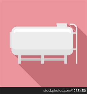 Milk tank icon. Flat illustration of milk tank vector icon for web design. Milk tank icon, flat style