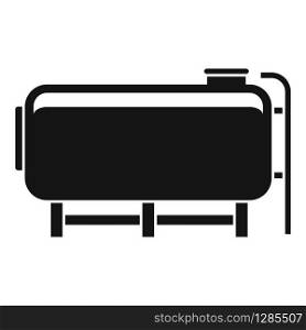 Milk tank icon. Simple illustration of milk tank vector icon for web design isolated on white background. Milk tank icon, simple style