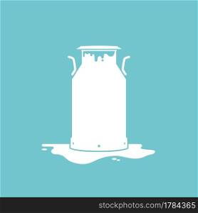 Milk tank symbolic icon, vector illustration and flat design.
