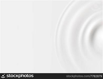Milk wave splash ripple background. Realistic vector white cream, liquid yogurt or dairy food product, cosmetic lotion or paint ripple surface with 3d concentric circles and flow swirls. Milk wave splash ripple background, white cream