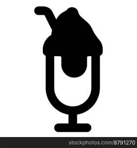 Milkshake beverage light icon set
