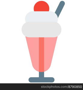 Milkshake beverage outline icon set