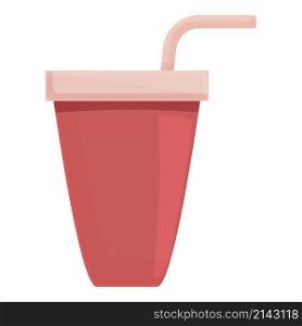 Milkshake icon cartoon vector. Strawberry cocktail. Vanilla smoothie. Milkshake icon cartoon vector. Strawberry cocktail