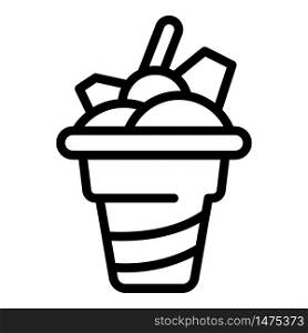 Milkshake icon. Outline milkshake vector icon for web design isolated on white background. Milkshake icon, outline style