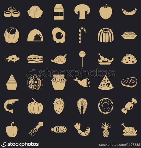 Milling icons set. Simple set of 36 milling vector icons for web for any design. Milling icons set, simple style