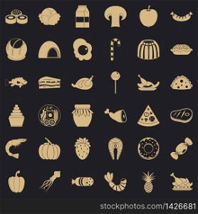 Milling icons set. Simple set of 36 milling vector icons for web for any design. Milling icons set, simple style