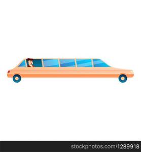 Millionaire limousine icon. Cartoon of millionaire limousine vector icon for web design isolated on white background. Millionaire limousine icon, cartoon style