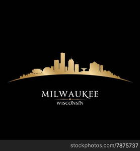 Milwaukee Wisconsin city skyline silhouette. Vector illustration