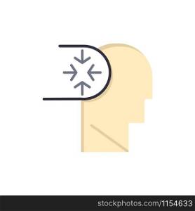 Mind, Autism, Disorder, Head Flat Color Icon. Vector icon banner Template