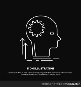 Mind, Creative, thinking, idea, brainstorming Icon. Line vector symbol for UI and UX, website or mobile application. Vector EPS10 Abstract Template background