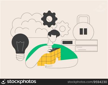 Mind fitness abstract concept vector illustration. Keep your mind in shape, mental fitness training, emotional fitness community, exercise thinking flexibility, brain training abstract metaphor.. Mind fitness abstract concept vector illustration.