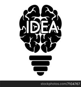Mind idea logo. Simple illustration of mind idea vector logo for web design isolated on white background. Mind idea logo, simple style