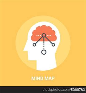 mind map icon concept. Abstract vector illustration of mind map icon concept