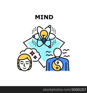 Mind Thinking Vector Icon Concept. Mind Thinking And Relaxation, Businessman And Businesswoman Dreaming And Developing Startup Of Business Idea. Manager Peaceful Resting Color Illustration. Mind Thinking Vector Concept Color Illustration