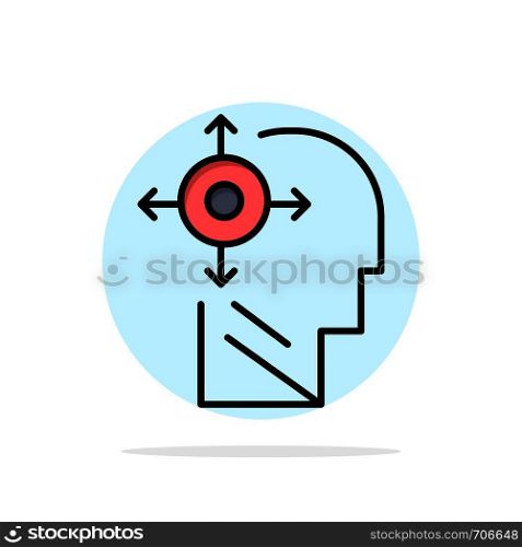 Mind, Transform, Yourself, Head Abstract Circle Background Flat color Icon