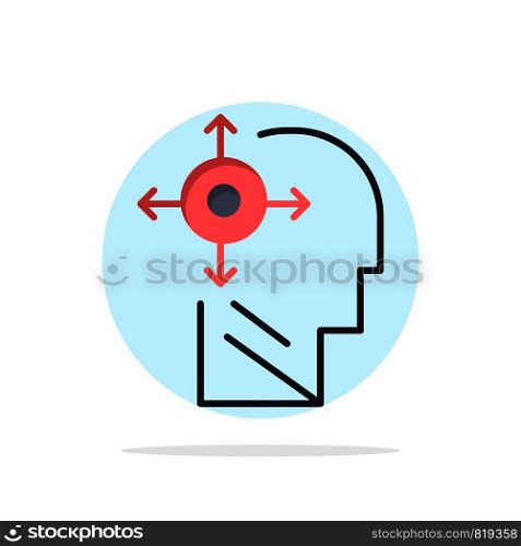 Mind, Transform, Yourself, Head Abstract Circle Background Flat color Icon