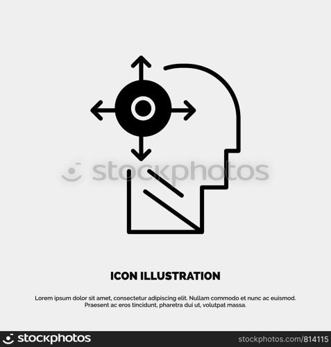 Mind, Transform, Yourself, Head solid Glyph Icon vector