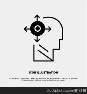 Mind, Transform, Yourself, Head solid Glyph Icon vector