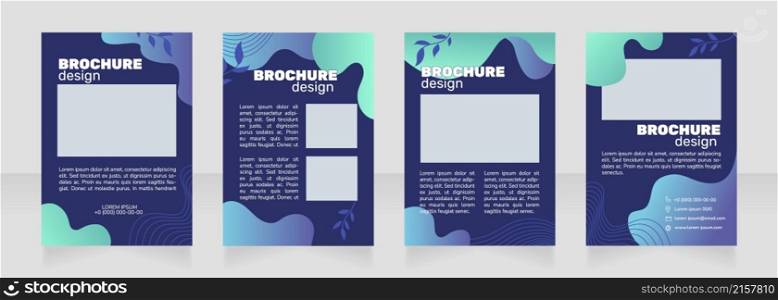 Mindfulness training blank brochure design. Template set with copy space for text. Premade corporate reports collection. Editable 4 paper pages. Rubik Black Regular, Nunito Light fonts used. Mindfulness training blank brochure design