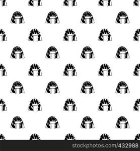 Mine in mountain pattern seamless in simple style vector illustration. Mine in mountain pattern vector