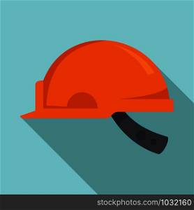 Mine worker helmet icon. Flat illustration of mine worker helmet vector icon for web design. Mine worker helmet icon, flat style