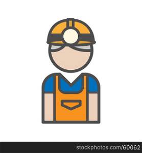 Miner avatar icon on white background